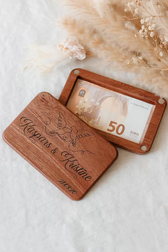 Personalizēta koka kastīte kāzām